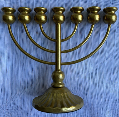 Gold metal branch - gold, 7-branch