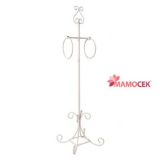 TOWEL HOLDER ivory white metal