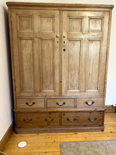 Large Antique Oak Wardrobe