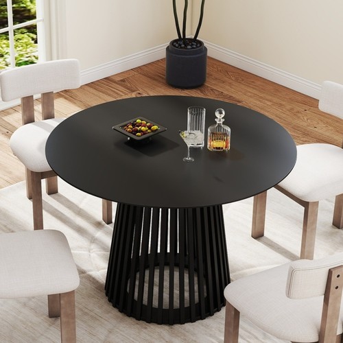Wood round dining table - table, for