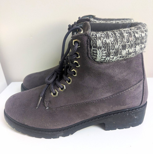 Women grey suede lace up - grey,
