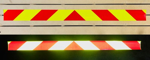 Lime red reflective - &,