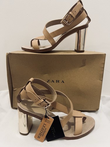 Zara basic leather - zara, sandals