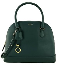 Radley Dark Green Bag Medium Zip Top Multiway Satchel Bag Anchor Mews Handbag