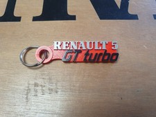 RENAULT 5 GT TURBO BOOT TAILGATE BADGE RED KEY RING