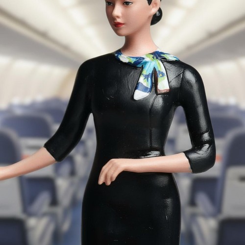 Female flight attendant - female,