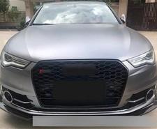 For Audi A6 C7 RS6 S6 2016 2017-2018 Front black honeycomb Grill Grille