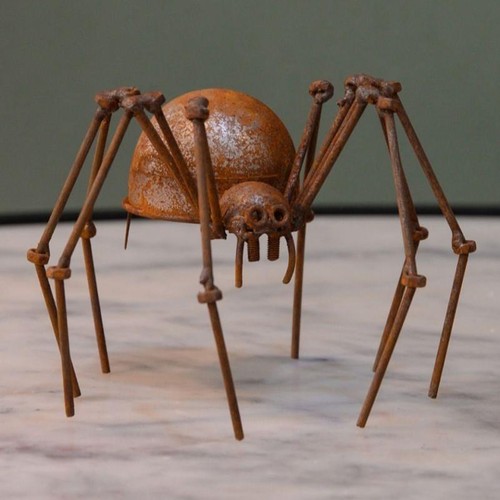 Recycled metal spider - metal,