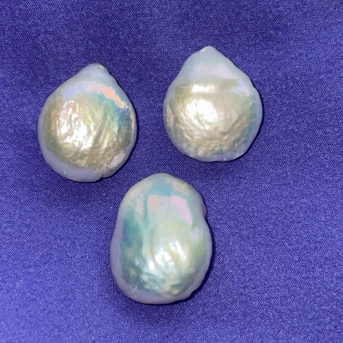 Fully drilled teardrop coin - teardrop,