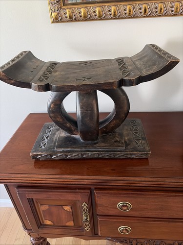 African wood stool head - wood,