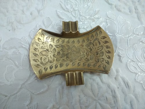 Vintage brass metal ashtray - vintage,