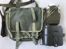 Genuine Polish Army SET CANTEEN-MESS KIT-CANVAS-Military Surplus-USED.