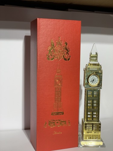 Gold plated crystal big ben - gold,