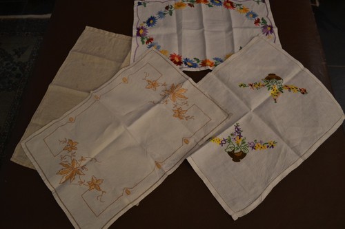 Job lot vintage - traycloths, x