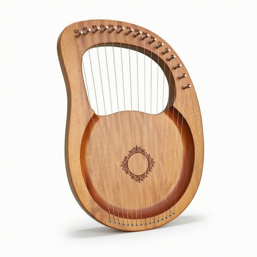 String lyre harp - 16-string, wooden