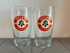 Tetley’s Bitter Pint Glasses NEW SHAPE NEW STYLE  Brand New