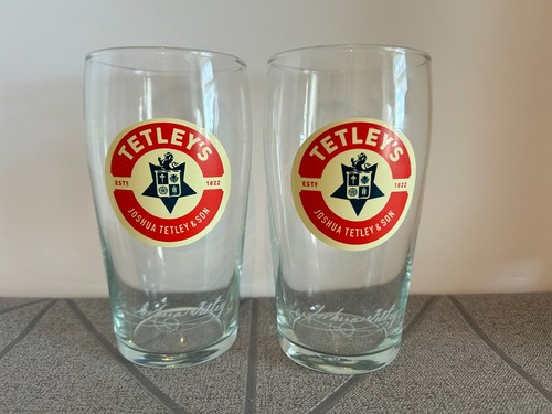 Tetley bitter pint glasses - pint,