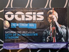 Oasis Concert Ticket Stub City Of Manchester Stadium Sat 2nd July 2005 Gig Used