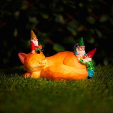 Solar sleeping fox ornament - solar,