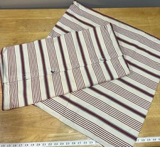 IKEA Alvine Raffla Pillow Cover  SET (2) 25x25 Woven Stripes Red Cream Blue