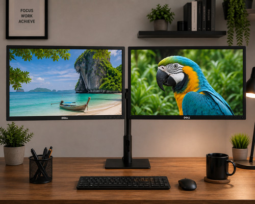 Dual screen set - set, up
