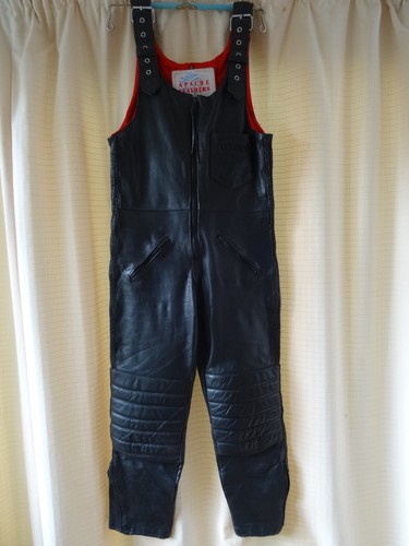 Leather motorcycle salopettes - leather,