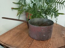 Large Antique Copper Sauce Pan