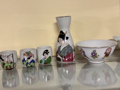 Japanese geisha sake set - japanese,