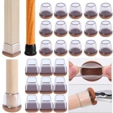 24x Clear Silicone Chair Leg