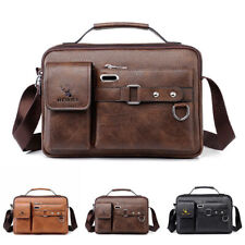 Mens Leather Messenger Bag Briefcase Satchel Shoulder Cross Body Bag Handbag NEW