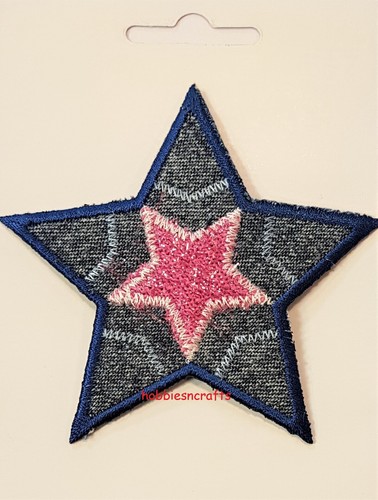 Denim fabric star iron - star, on