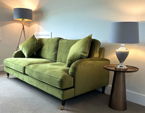 Four seater sofa velvet couch - sofa,