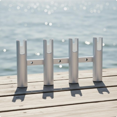 Aluminum fishing rod holder - aluminum,