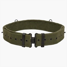 Men's British Army 58 Pattern Belt Olive Green Tough Canvas Military Webbing