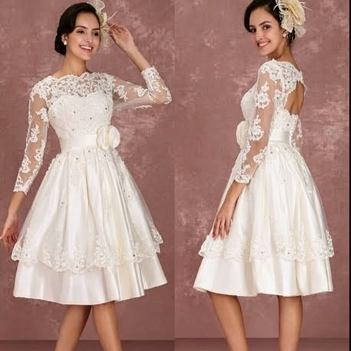 Tea length wedding dresses - length,