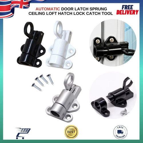 Automatic door latch - door, sprung