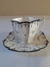 Rare Shelley Art Deco black &