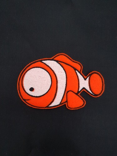 Clown fish embroidered - fish, patch