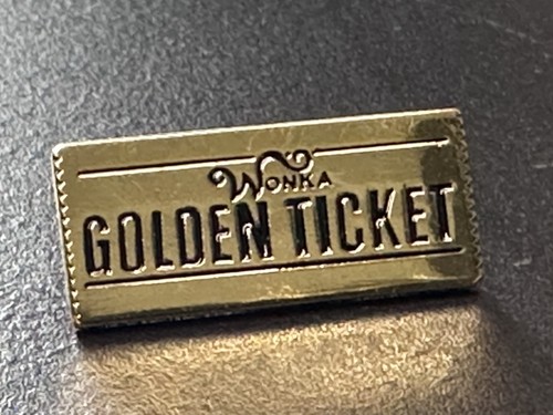 Wonka golden ticket enamel - enamel, pin