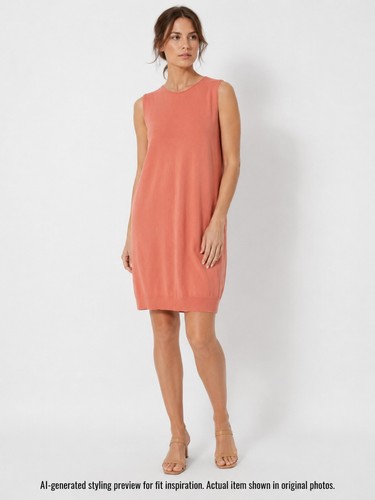 Cos coral sleeveless knit tank - coral,