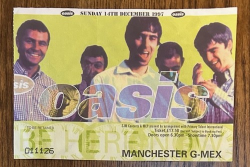 Oasis december 1997 - 1997, ticket