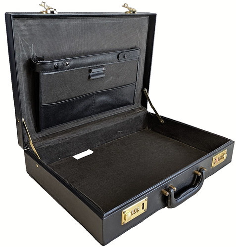 Vintage leather briefcase - leather,