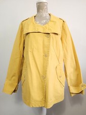 Womens Mousquiton Jacket Size 16 18 Yellow Mac Cotton Fisherman Woven