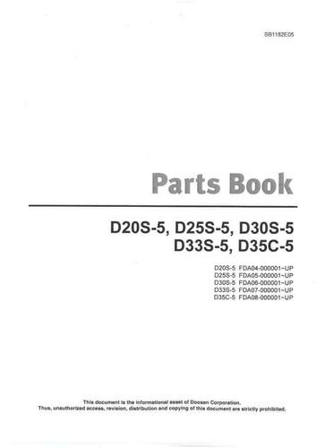 Doosan forklift diesel d20s - doosan, d20s-5