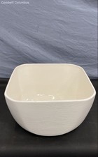 Large White Squared Ceramic Serving Bowl