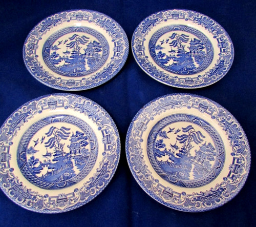 Vintage eit blue willow - willow, (4)