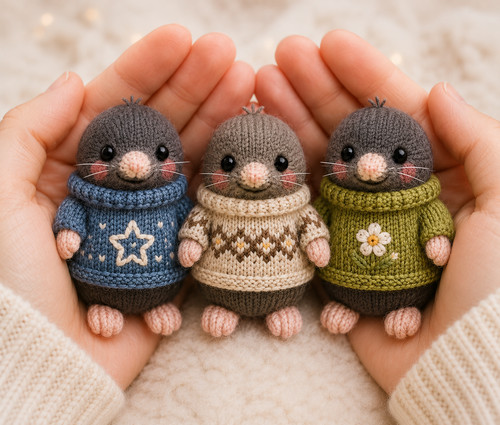 Mole knitting pattern bundle - knitting,
