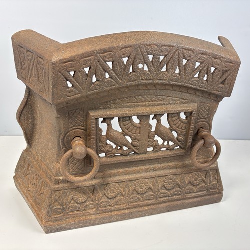 Cast iron fire front antique - cast,