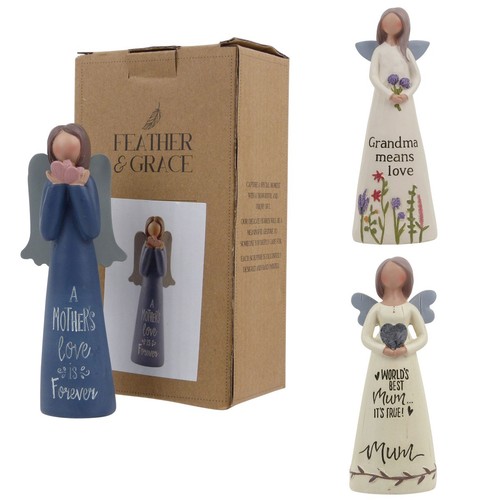 Feather grace angel figurine - angel,
