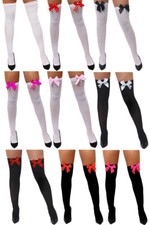 LADIES THIGH HIGH SOCKS HOLD UP STOCKINGS OVER THE KNEE FANCY DRESS COSTUME